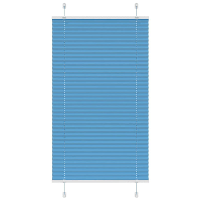 Pleated Blind Blue 75x100 cm Fabric Width 74.4 cm Polyester