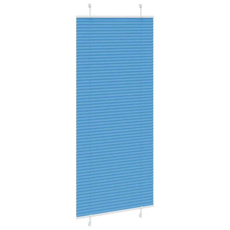 Pleated Blind Blue 95x200 cm Fabric Width 94.4 cm Polyester