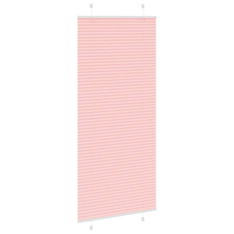 Pleated Blind Pink 85x200 cm Fabric Width 84.4 cm Polyester