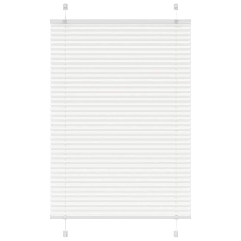 Pleated Blind White 85x100 cm Fabric Width 84.4 cm Polyester