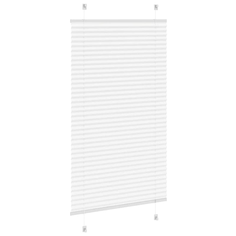 Pleated Blind White 80x150 cm Fabric Width 79.4 cm Polyester