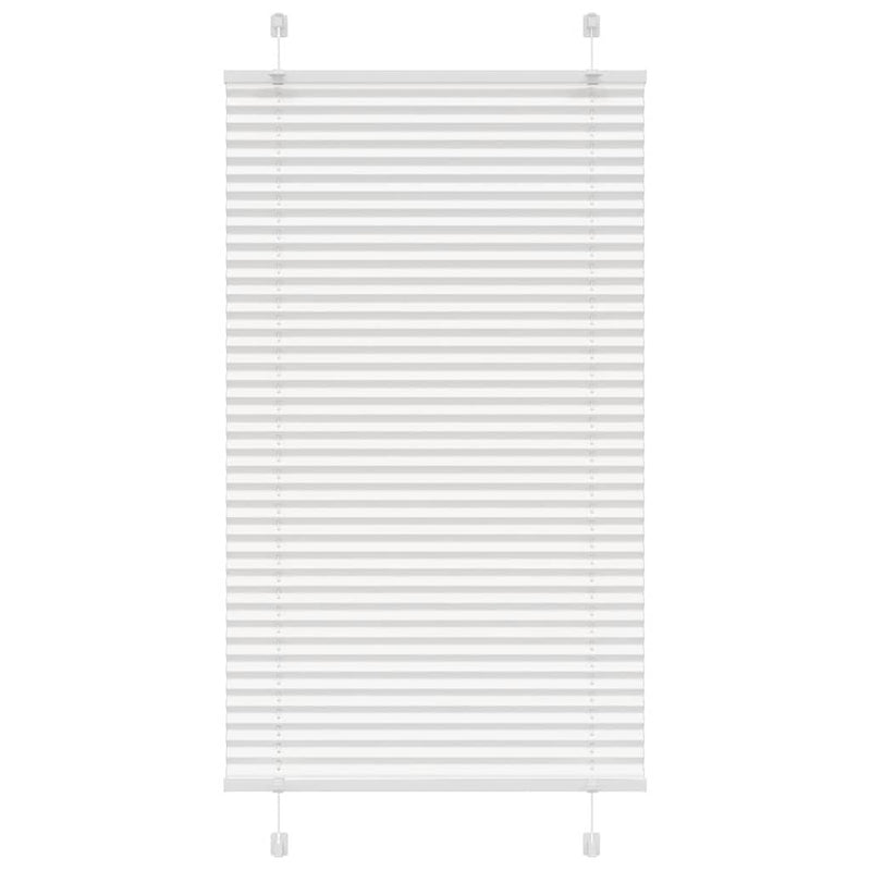 Pleated Blind White 80x150 cm Fabric Width 79.4 cm Polyester