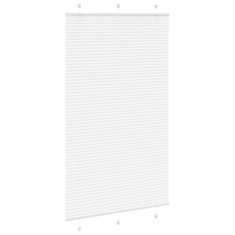 Pleated Blind White 120x200 cm Fabric Width 119.4 cm Polyester