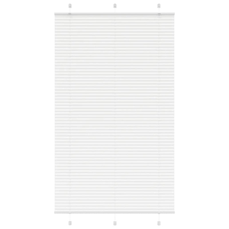 Pleated Blind White 120x200 cm Fabric Width 119.4 cm Polyester