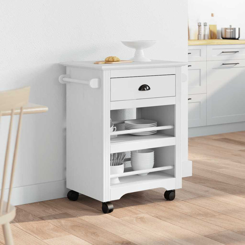 Kitchen Trolley BODO White 67.5x45x80 cm