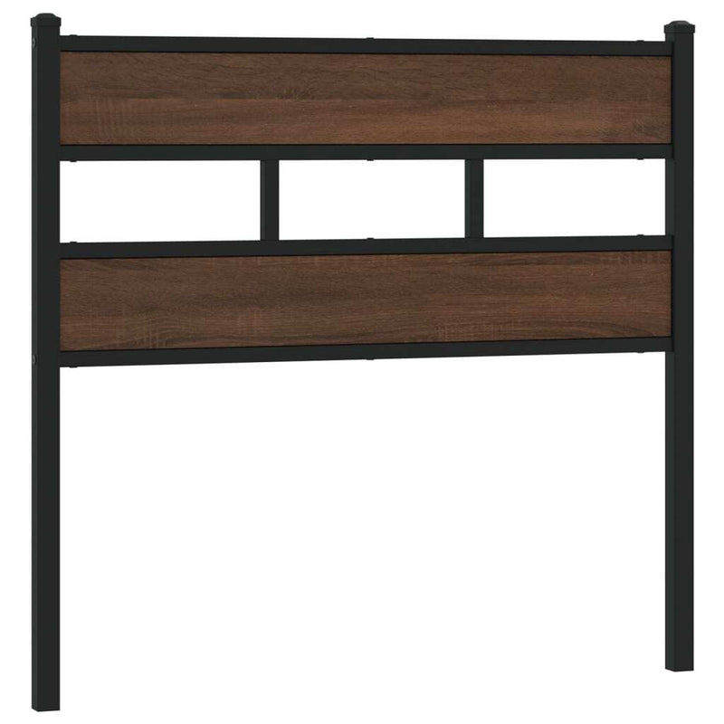 Headboard Brown Oak 80 cm Steel and Engineered Wood