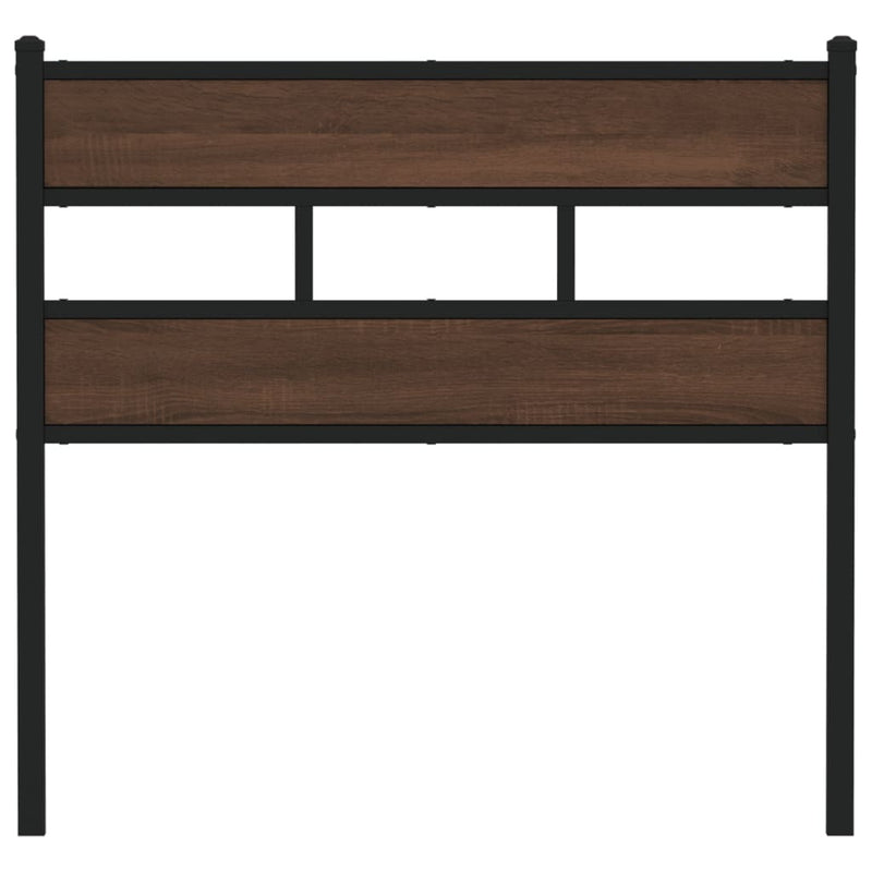 Headboard Brown Oak 80 cm Steel and Engineered Wood