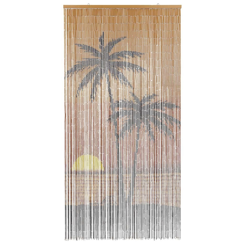 Insect Door Curtain Palm Tree Print 100x200 cm Bamboo