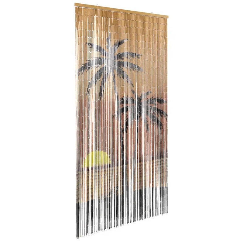 Insect Door Curtain Palm Tree Print 100x200 cm Bamboo