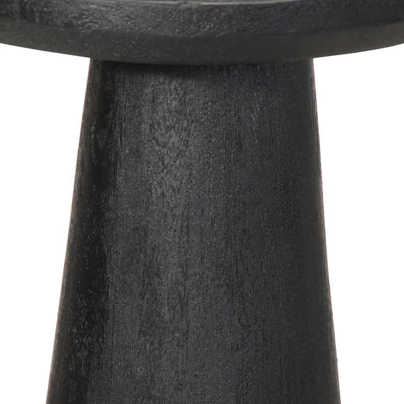 Side Table Black 30x60 cm Solid Wood Mango