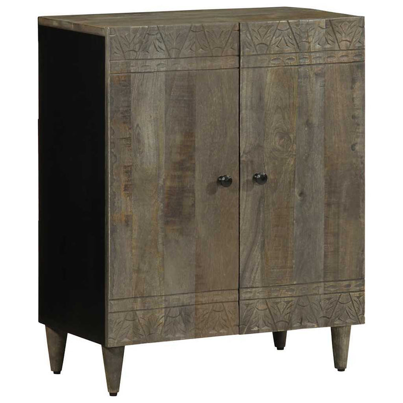 Sideboard Light Grey 60x33.5x75 cm Solid Wood Mango