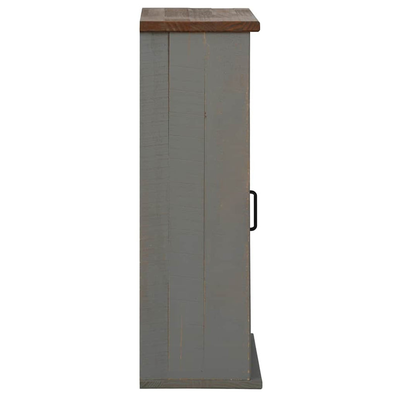 Hanging Cabinet HALDEN with Sliding Door Grey 49x22.5x70 cm Pine