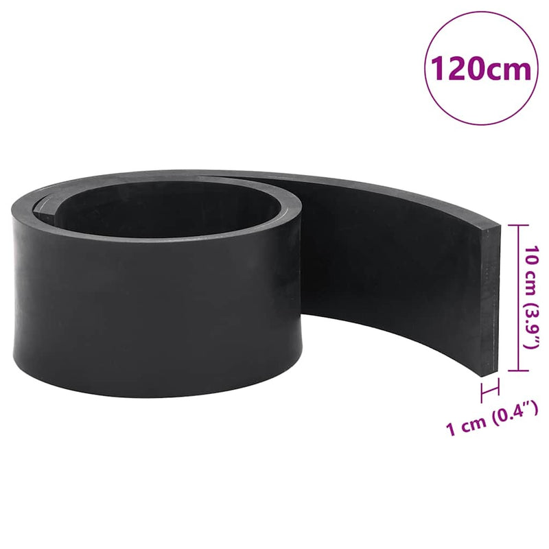 Rubber Edge for Snow Plow Black 120x10x1 cm