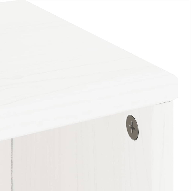 Side Cabinet with Drawer ODDA White 40x24x79 cm Solid Wood Pine