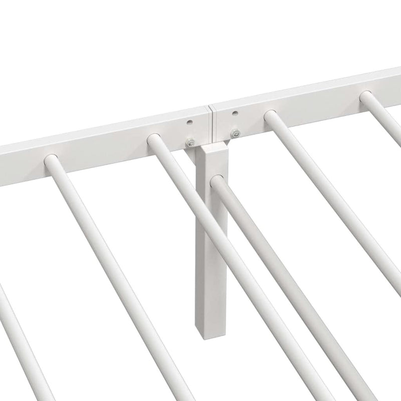 Bed Frame without Mattress Foldable White 75x190 cm Steel