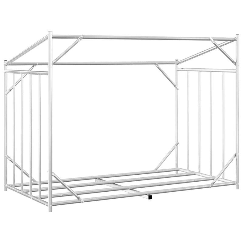 Firewood Rack with Rain Cover 151x80.5x110.5 cm Galvanised Steel