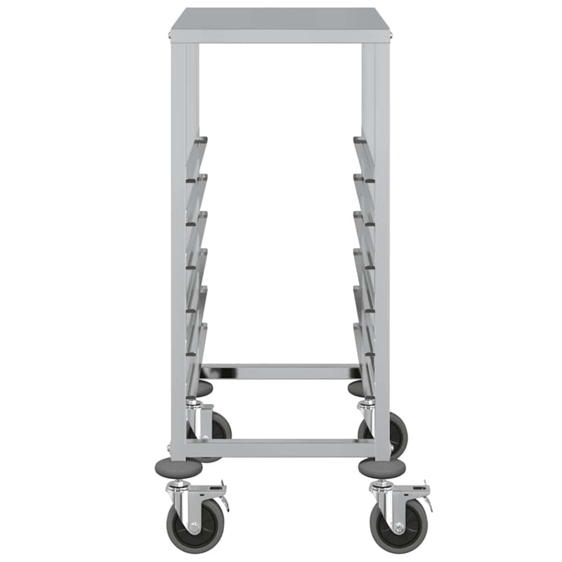 Tray Trolley with 6 GN Containers 39x55x87 cm Stainless Steel