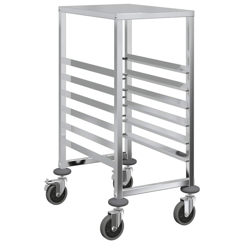 Tray Trolley with 6 GN Containers 39x55x87 cm Stainless Steel