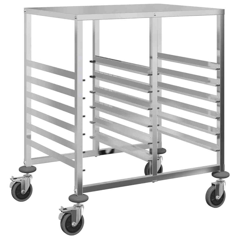 Tray Trolley with 12 GN Containers 75x55x87 cm Stainless Steel