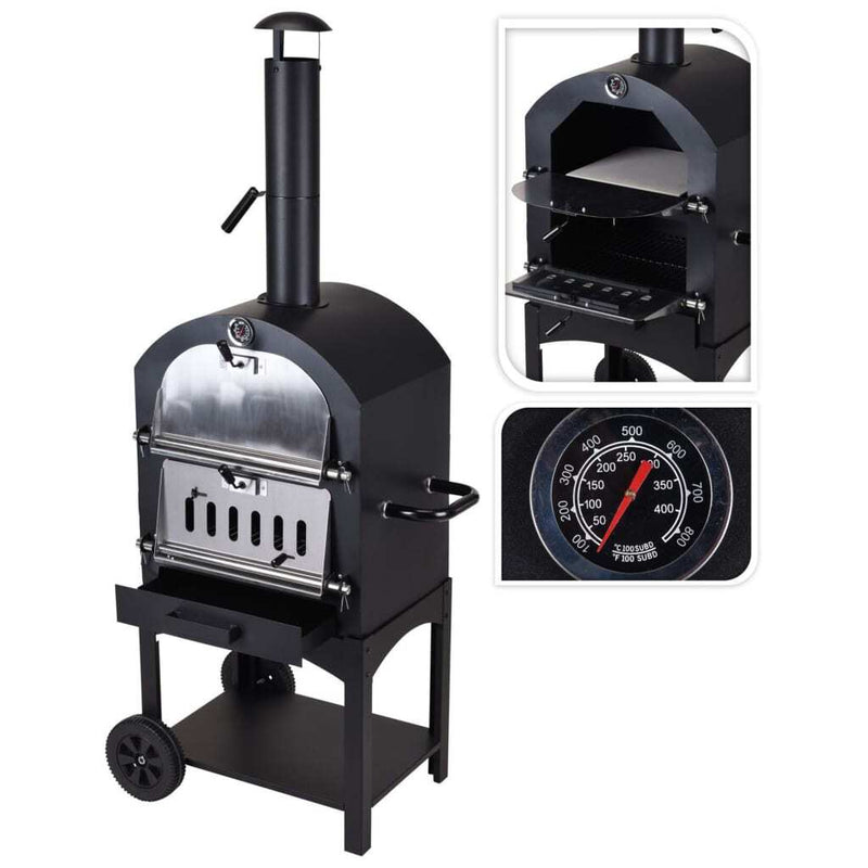 ProGarden BBQ Pizza Oven Black