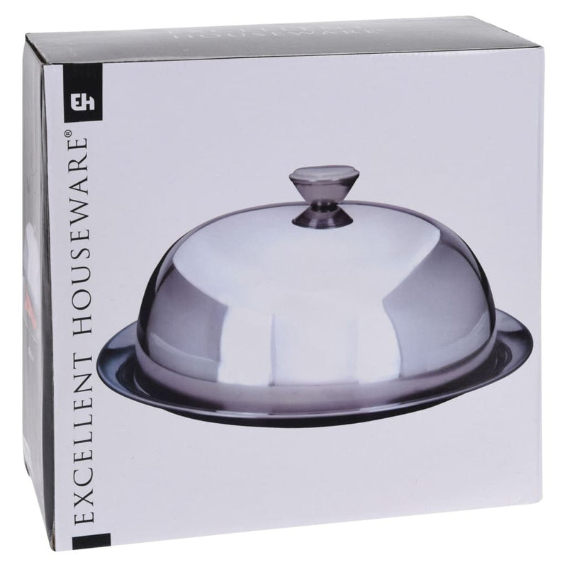 Excellent Houseware Bell Jar with Base Plate Stainless Steel