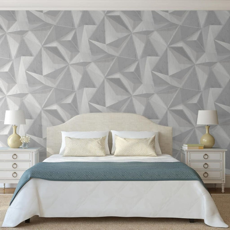 DUTCH WALLCOVERINGS Wallpaper Onyx Light Grey