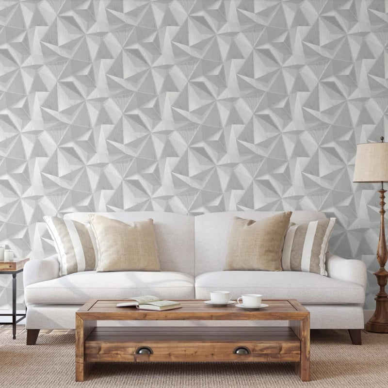 DUTCH WALLCOVERINGS Wallpaper Onyx Light Grey