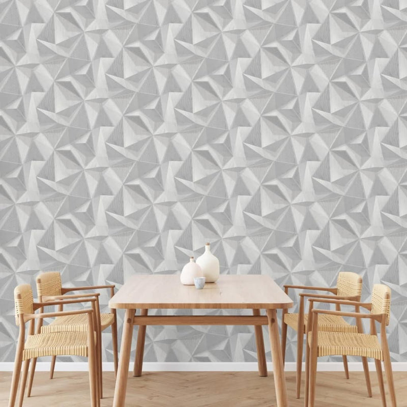 DUTCH WALLCOVERINGS Wallpaper Onyx Light Grey