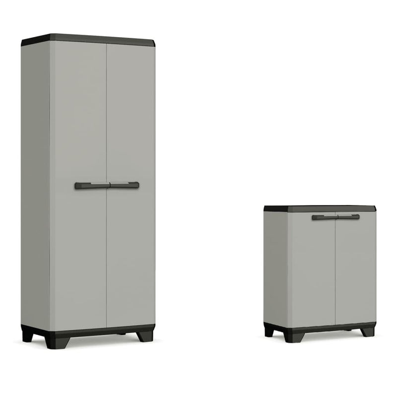 Keter Low Storage Cabinet Planet Grey and Black