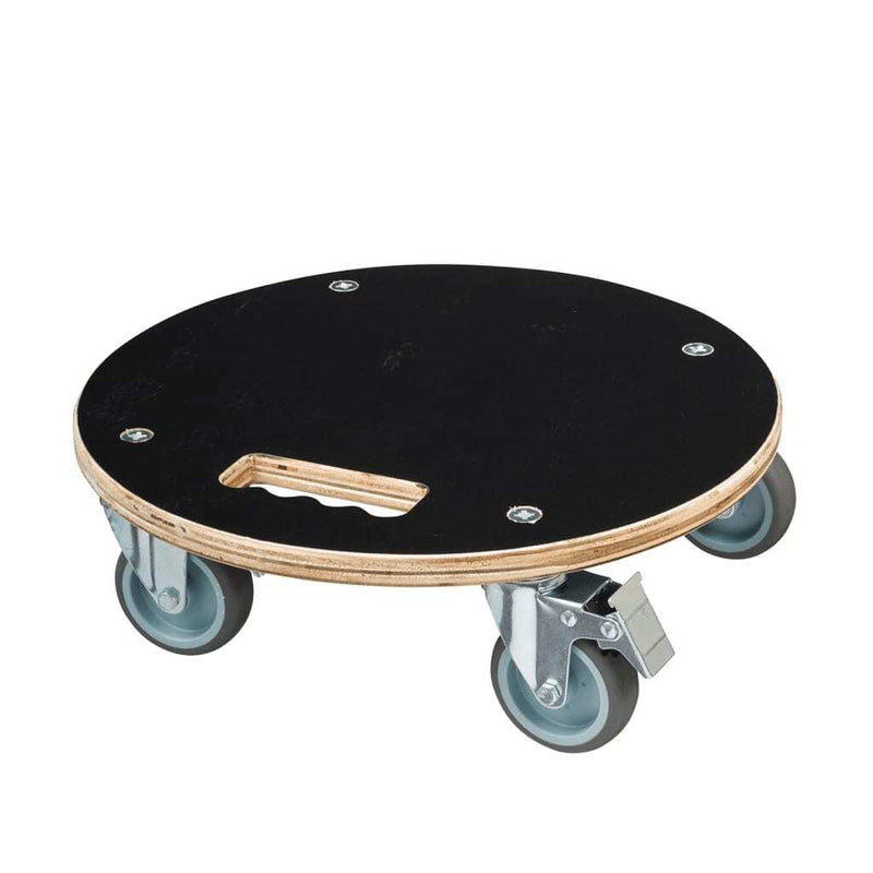 Nature Plant Trolley Round 38cm Black Wood