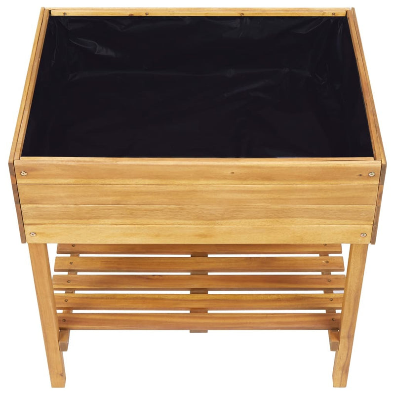 Raised Garden Planter 78.5x58.5x78.5 cm Solid Acacia Wood