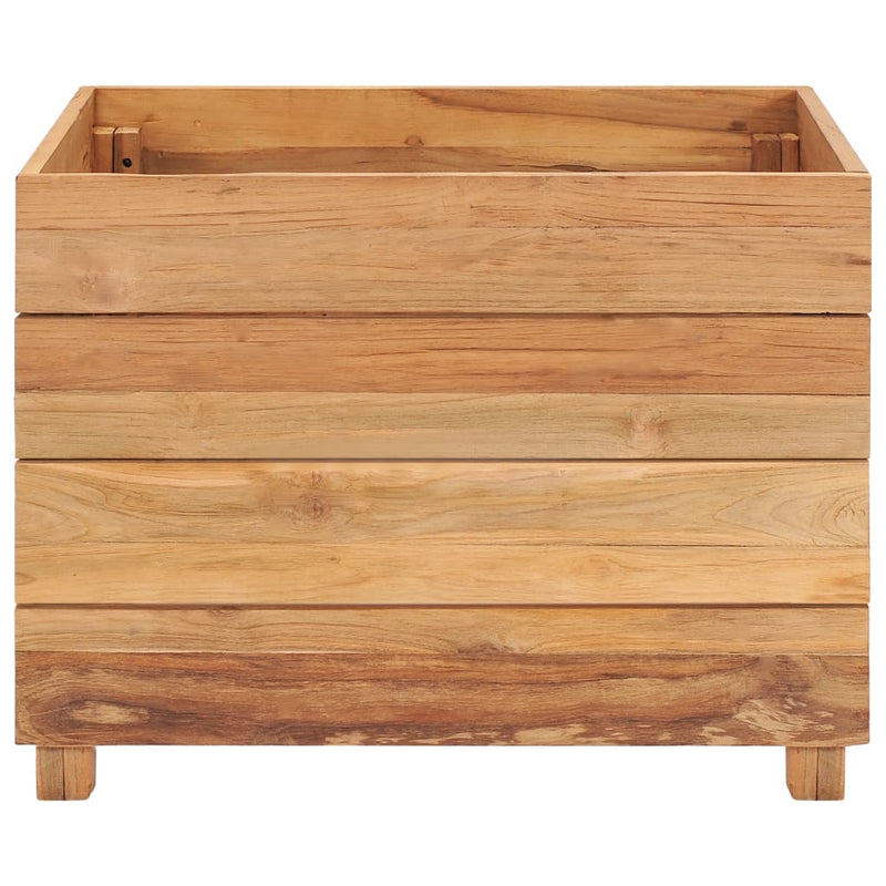 Raised Bed 50x40x38 cm Solid Wood Teak and Steel