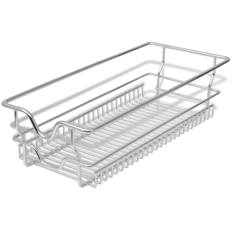 Pull-Out Wire Baskets 2 pcs Silver 300 mm