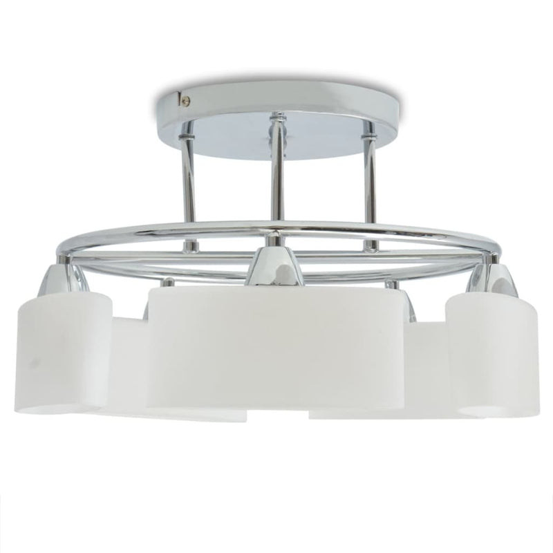 Ceiling Lamp with Ellipsoid Glass Shades for 5 E14 Bulbs 200 W