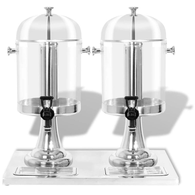 Double Juice Dispenser Stainless Steel 2 x 8 L