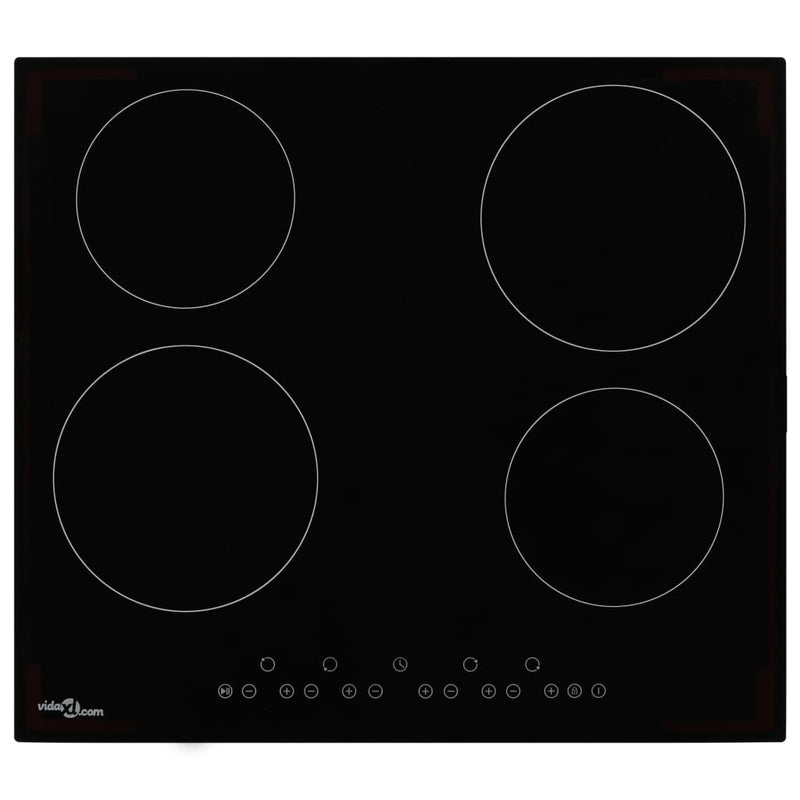 Ceramic Hob with 4 Burners Touch Control 6000 W