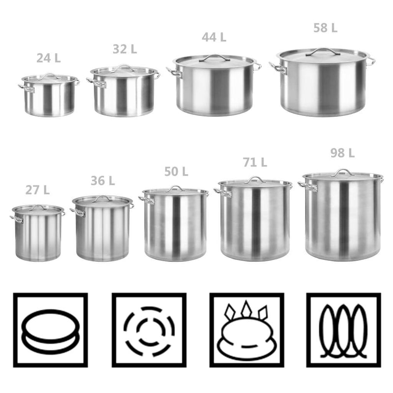 Stock Pot 24 L 36x24 cm Stainless Steel