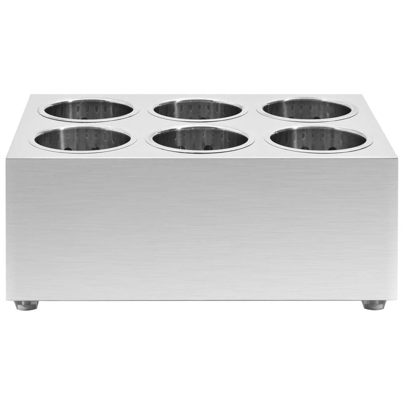 Cutlery Holder 6 Grids Square Stainless Steel