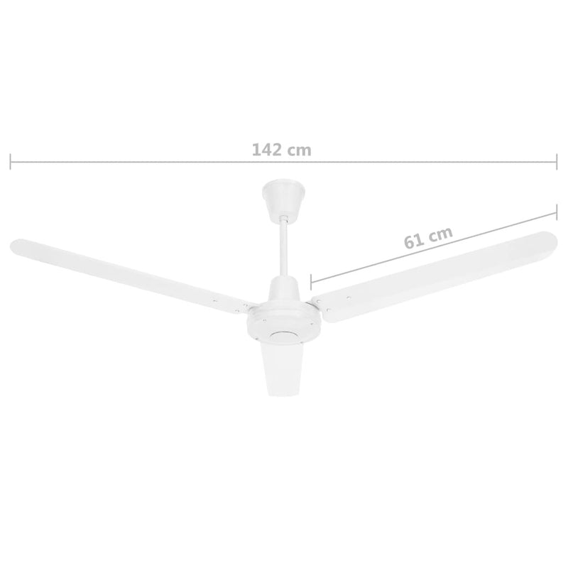 vidaXL Ceiling Fan 142 cm White