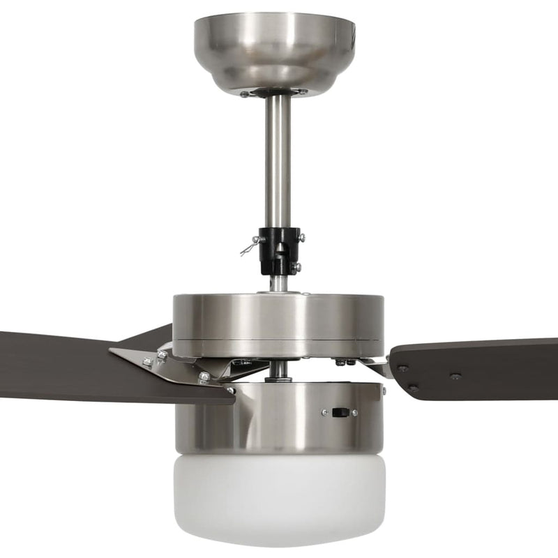 Ceiling Fan with Light and Remote Control 108 cm Dark Brown