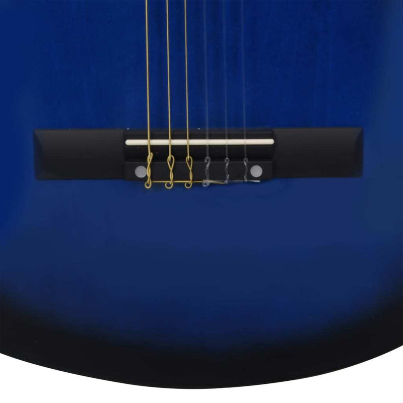 Western Classical Cutaway Guitar with Equalizer 6 Strings Blue