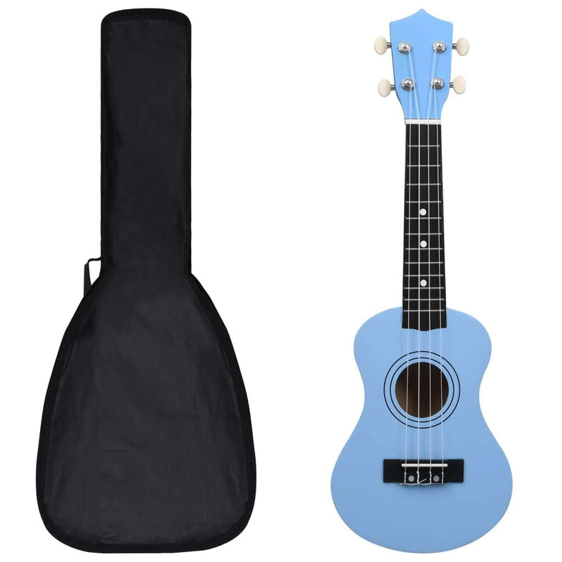 Soprano Ukulele Set with Bag for Kids Baby Blue 21"