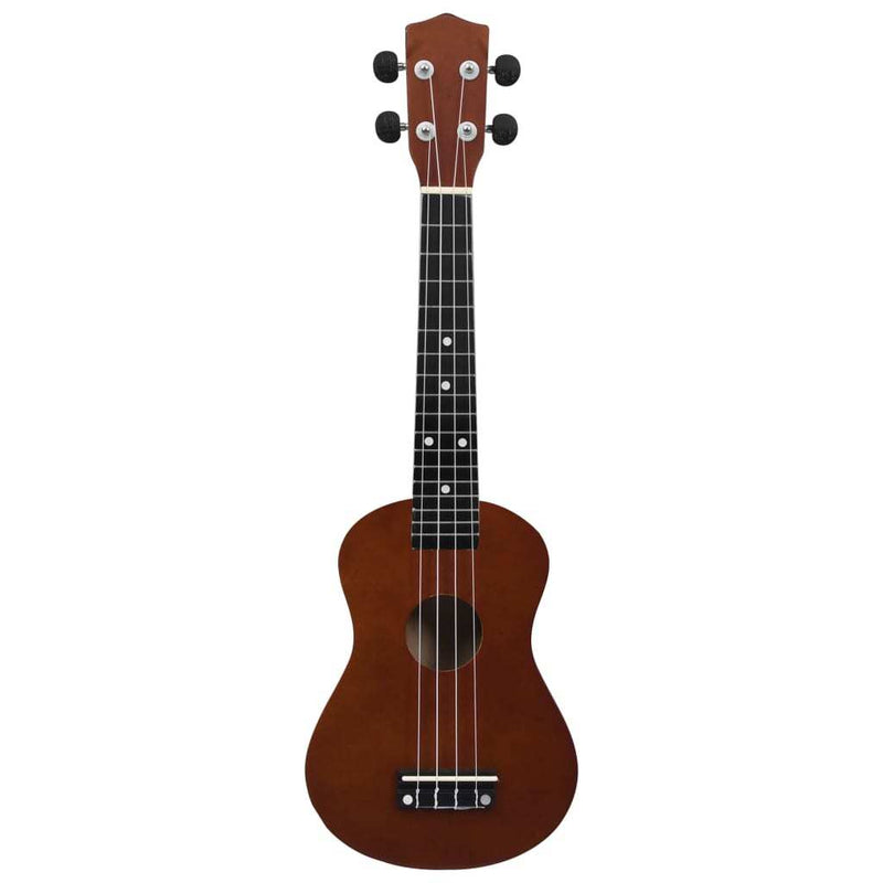 Soprano Ukulele Set with Bag for Kids Dark Wood 23"