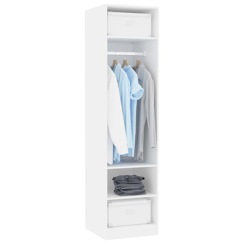 Wardrobe White 50x50x200 cm Engineered Wood