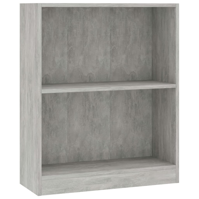 Bookshelf Concrete Grey 60x24x76 cm Engineered Wood