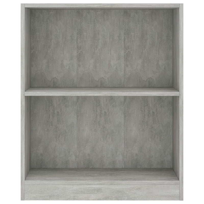 Bookshelf Concrete Grey 60x24x76 cm Engineered Wood