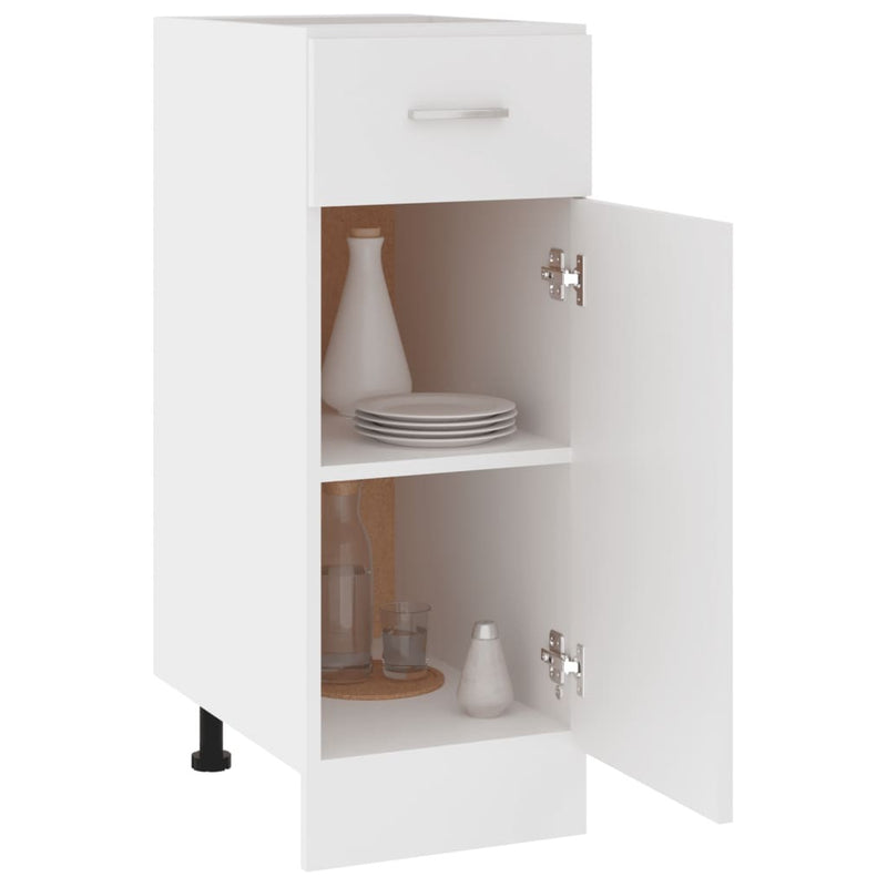 Drawer Bottom Cabinet White 30x46x81.5 cm Engineered Wood