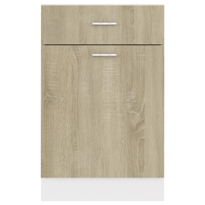 Drawer Bottom Cabinet Sonoma Oak 50x46x81.5 cm Engineered Wood