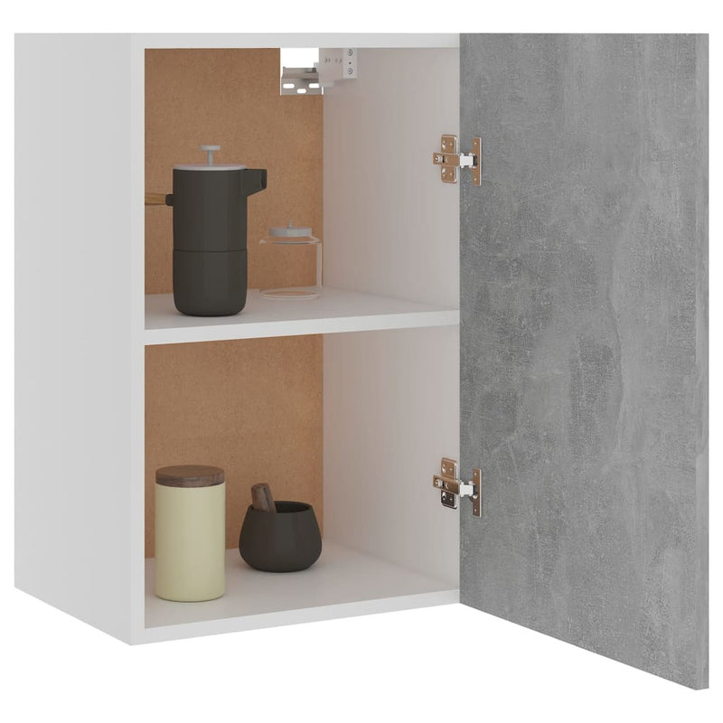 Hanging Cabinet Concrete Grey 39.5x31x60 cm Engineered Wood