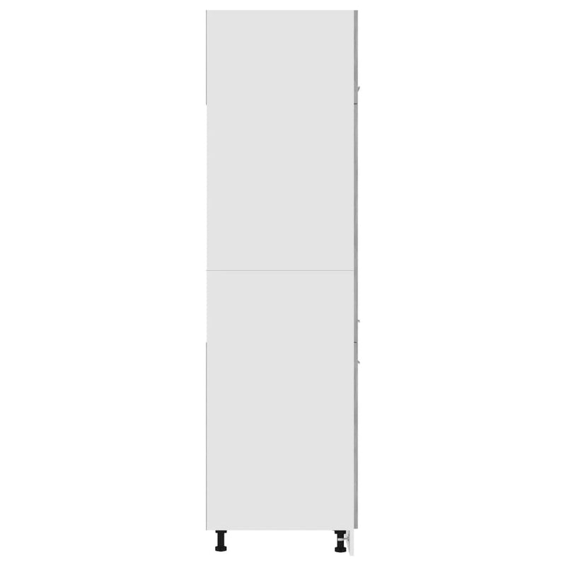 Refrigerator Cabinet Concrete Grey 60x57x207 cm Engineered Wood